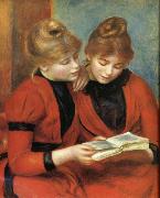 Pierre Renoir Young Girls Reading oil on canvas